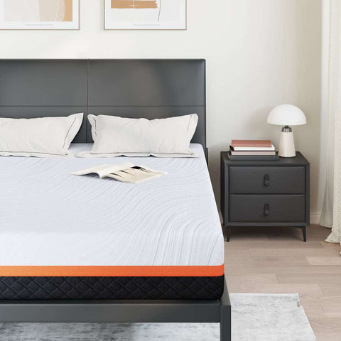 vidaXL Mattress White and Grey 140 x 190 cm Memory Foam