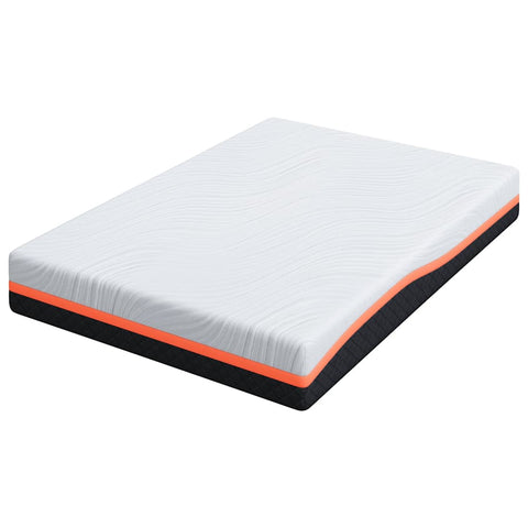 vidaXL Mattress White and Grey 140 x 200 cm Memory Foam
