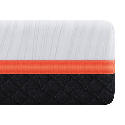 vidaXL Mattress White and Grey 160 x 200 cm Memory Foam