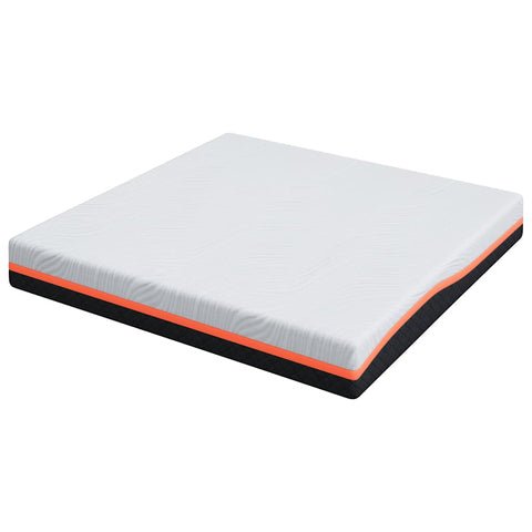vidaXL Mattress White and Grey 180 x 200 cm Memory Foam