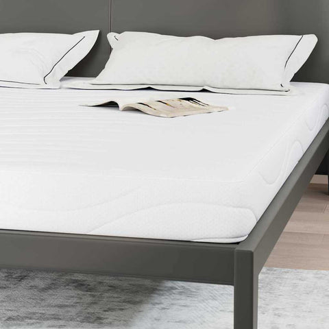 vidaXL Mattresses White 200 x 200 cm 100% polyester fabric
