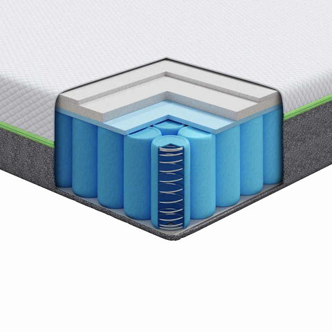 vidaXL Mattresses White, Grey 100 x 200 cm