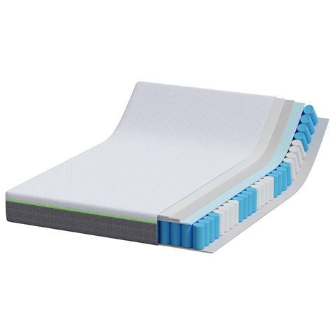 vidaXL Mattresses White, Grey 140 x 190 cm