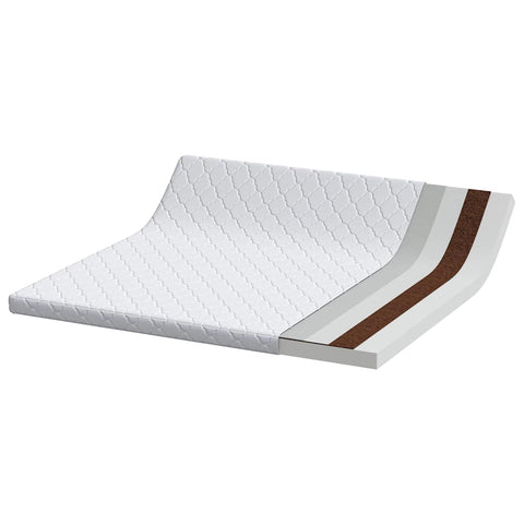 vidaXL Mattresses White 200 x 180 cm 100% polyester fabric
