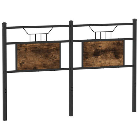 vidaXL Headboard Smoked Oak 150 cm Engineered Wood and Steel