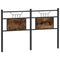 vidaXL Headboard Smoked Oak 150 cm Engineered Wood and Steel