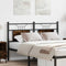 vidaXL Headboard Smoked Oak 150 cm Engineered Wood and Steel