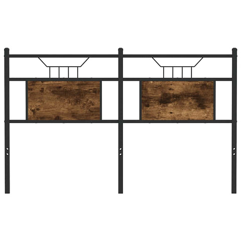 vidaXL Headboard Smoked Oak 150 cm Engineered Wood and Steel