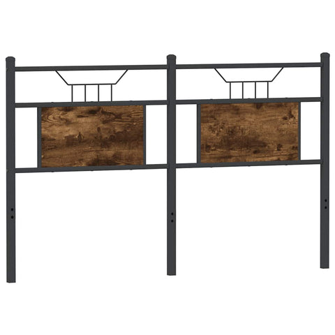 vidaXL Headboard Smoked Oak 150 cm Engineered Wood and Steel