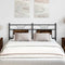 vidaXL Headboard Smoked Oak 150 cm Engineered Wood and Steel
