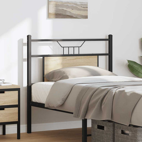 vidaXL Headboard Sonoma Oak 80 cm Engineered Wood and Steel