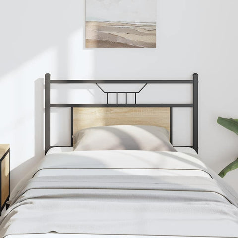 vidaXL Headboard Sonoma Oak 80 cm Engineered Wood and Steel