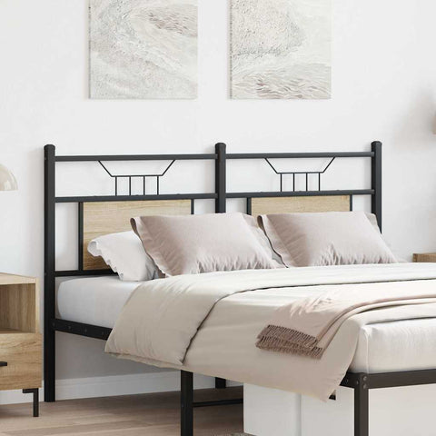 vidaXL Replace Headboard Sonoma Oak 140 cm Engineered Wood and Steel