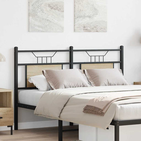 vidaXL Replace Headboard Sonoma Oak 150 cm Engineered Wood and Steel