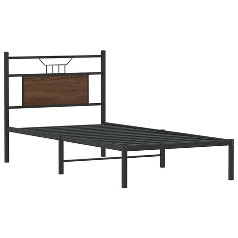 vidaXL Bed Frame without Mattress Brown Oak 80x200 cm Engineered Wood