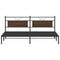 vidaXL Bed Frame without Mattress Brown Oak 193x201 cm Engineered Wood