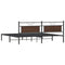 vidaXL Bed Frame without Mattress Brown Oak 193x201 cm Engineered Wood