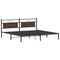 vidaXL Bed Frame without Mattress Brown Oak 200x200 cm Engineered Wood