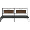 vidaXL Bed Frame without Mattress Brown Oak 200x200 cm Engineered Wood