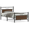 vidaXL Bed Frame without Mattress Brown Oak 100x190 cm Engineered Wood