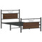 vidaXL Bed Frame without Mattress Brown Oak 100x190 cm Engineered Wood