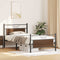 vidaXL Bed Frame without Mattress Brown Oak 100x190 cm Engineered Wood