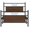 vidaXL Bed Frame without Mattress Brown Oak 100x190 cm Engineered Wood