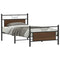 vidaXL Bed Frame without Mattress Brown Oak 100x190 cm Engineered Wood