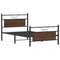 vidaXL Bed Frame without Mattress Brown Oak 100x200 cm Engineered Wood