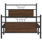 vidaXL Bed Frame without Mattress Brown Oak 100x200 cm Engineered Wood