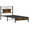 vidaXL Bed Frame without Mattress Smoked Oak 80x200 cm Engineered Wood