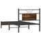 vidaXL Bed Frame without Mattress Smoked Oak 80x200 cm Engineered Wood