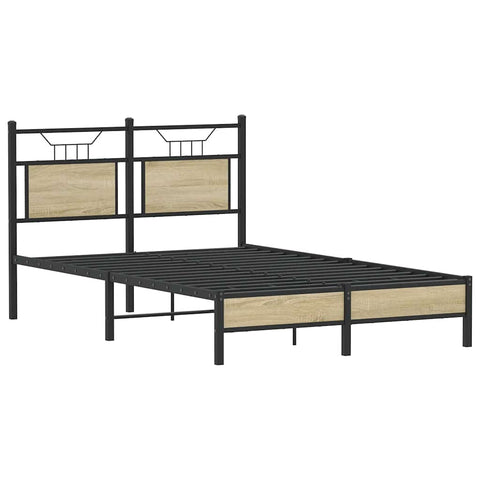 vidaXL Bed Frame without Mattress Sonoma Oak 120x190 cm Small Double Engineered Wood