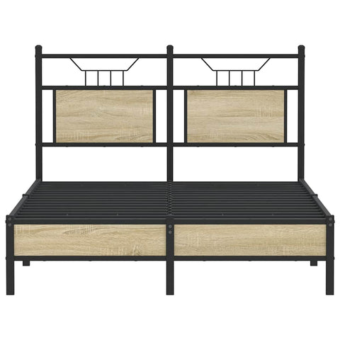 vidaXL Bed Frame without Mattress Sonoma Oak 120x190 cm Small Double Engineered Wood