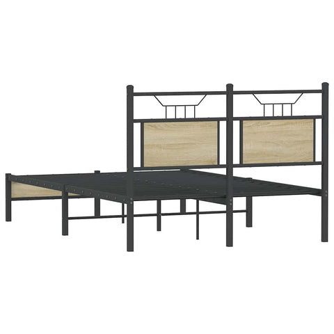 vidaXL Bed Frame without Mattress Sonoma Oak 120x190 cm Small Double Engineered Wood
