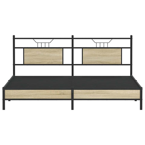 vidaXL Bed Frame without Mattress Sonoma Oak 183x213 cm Engineered Wood