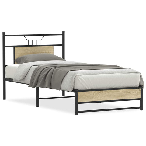 vidaXL Bed Frame without Mattress Sonoma Oak 80x200 cm Engineered Wood
