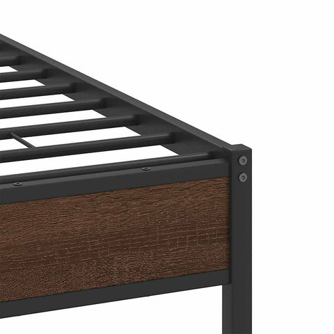 vidaXL Bed Frame without Mattress Brown Oak 120x200 cm Engineered Wood