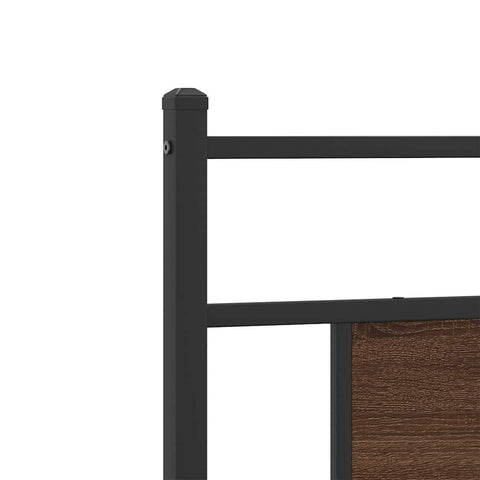 vidaXL Bed Frame without Mattress Brown Oak 90x190 cm Single Engineered Wood