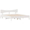 vidaXL Bed Frame without Mattress White 200x200 cm Solid Wood Pine