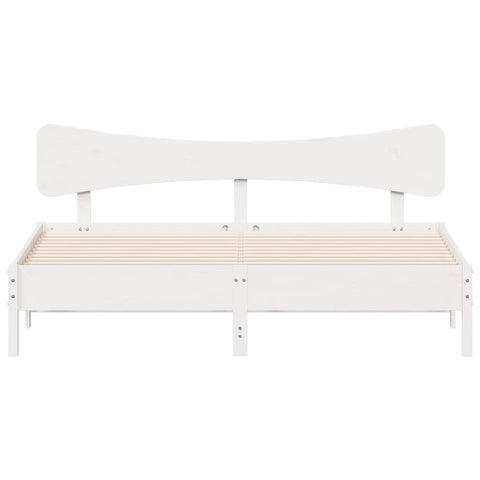 vidaXL Bed Frame without Mattress White 200x200 cm Solid Wood Pine