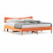 vidaXL Bed Frame without Mattress Wax Brown 200x200 cm Solid Wood Pine