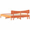 vidaXL Bed Frame without Mattress Wax Brown 200x200 cm Solid Wood Pine