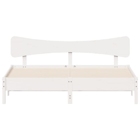 vidaXL Bed Frame without Mattress White 180x200 cm Super King Solid Wood Pine