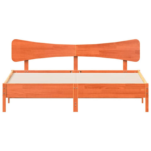 vidaXL Bed Frame without Mattress Wax Brown 180x200 cm Super King Solid Wood Pine