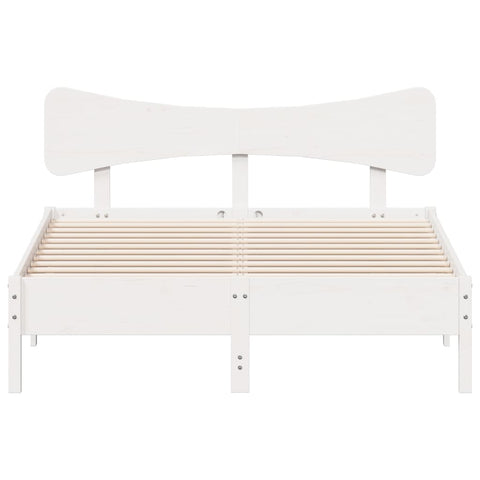 vidaXL Bed Frame without Mattress White 120x200 cm Solid Wood Pine