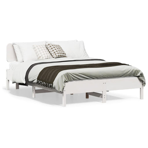 vidaXL Bed Frame without Mattress White 120x200 cm Solid Wood Pine