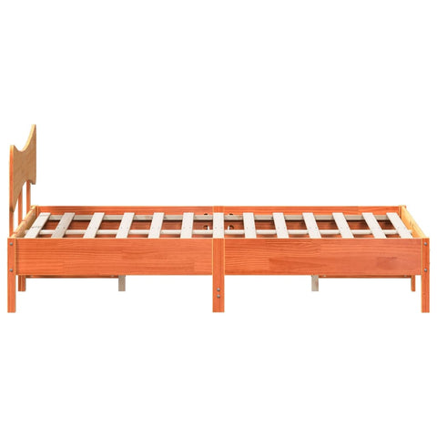 vidaXL Bed Frame without Mattress Wax Brown 120x200 cm Solid Wood Pine