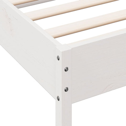 vidaXL Bed Frame without Mattress White 100x200 cm Solid Wood Pine