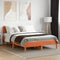 vidaXL Bed Frame without Mattress Wax Brown 140x190 cm Solid Wood Pine